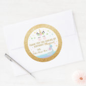 GEFÄHRDECKER | Meerjungfrau Schwanz & Einhorn Runder Aufkleber (Umschlag)