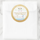 GEFÄHRDECKER | Meerjungfrau Schwanz & Einhorn Runder Aufkleber (Tasche)