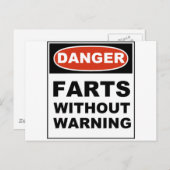 Gefährden Furzen ohne Vorwarnung Postkarte (Vorne/Hinten)