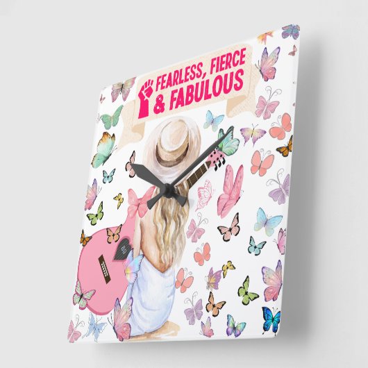 GEFÄHRDET, FIERCE UND FABULOUS SWIFT WALL CLOCK QUADRATISCHE WANDUHR (Winkel)