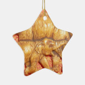 Gefährdete afrikanische Mara-Elefanten Keramikornament (Rechts)