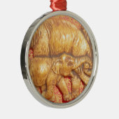 Gefährdete afrikanische Mara-Elefanten Ornament Aus Metall (Rechts)