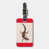 gefährdete Art GECKO-Lizard - Rote Gepäckmarke Gepäckanhänger (Vorderseite vertikal)