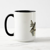 Gefährdete Galapagos-Pinguine Wasserfarben Tasse (Links)