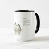 Gefährdete Galapagos-Pinguine Wasserfarben Tasse (VorderseiteRechts)