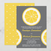 GEFÄHRDETE GEGENSTÄNDE VON GELBE UND GRAY LEMON EINLADUNG (Vorne/Hinten)