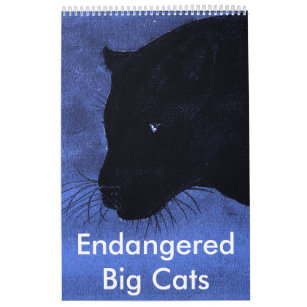 Gefährdete große Katzen Kalender