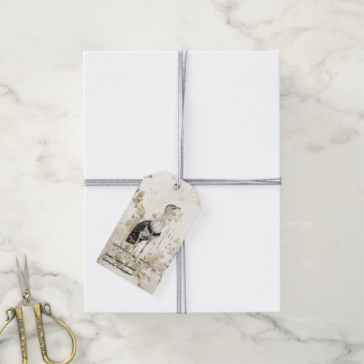 Gefährdete handbemalte große indische Barde Geschenkanhänger (Mit Garn)