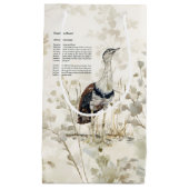 Gefährdete handbemalte große indische Barde Kleine Geschenktüte (Vorderseite)