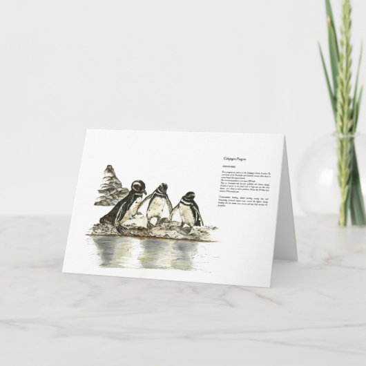 Gefährdete handgemalte Druckpinguine Danke (Vorderseite)