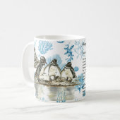 Gefährdete handgemalte Galapagos-Pinguine Kaffeetasse (Vorderseite Links)