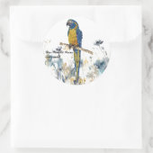 Gefährdete handgemalte Maca Runder Aufkleber (Tasche)