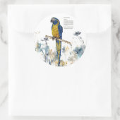 Gefährdete handgemalte Maca Runder Aufkleber (Tasche)