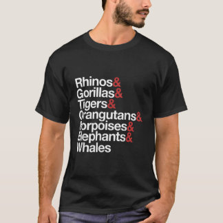 gefährdete Liste der Tierarten - Sensibilisierung  T-Shirt