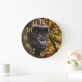 Gefährdete Lowland Gorilla & Regenwald Große Wanduhr (Zuhause)