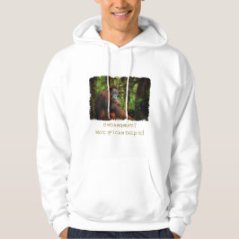 Gefährdete Orangutans Primat Wildlife Art T - Shir Hoodie