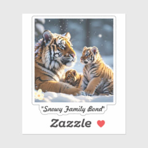 "Gefährdete Schönheit im Schnee" Aufkleber