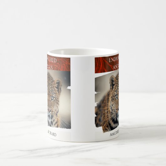 Gefährdete Tiere - Amur Leopard Kaffeetasse (Mittel)