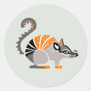Gefährdete Tiere - Coole NUMBAT- Natur- Wildtiere Runder Aufkleber