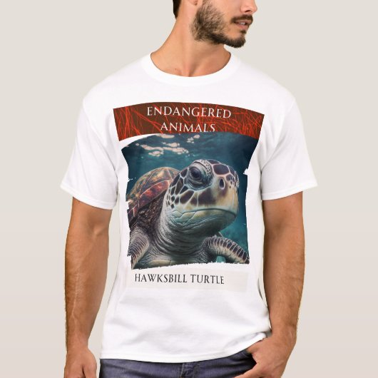 Gefährdete Tiere - Hawksbill Turtle T-Shirt (Vorderseite)