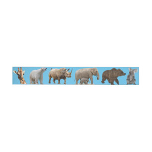 Gefährdete Tiere Rundum-Adressaufkleber