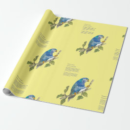 Gefährdete Ultramarine Lorikeet Wasserfarben Geschenkpapier