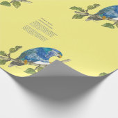 Gefährdete Ultramarine Lorikeet Wasserfarben Geschenkpapier (Ecke)