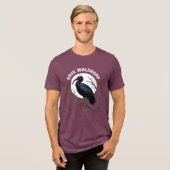 Gefährdete Vögel: Waldrapp oder Kahler Ibis Tri-Blend Shirt (Vorderseite voll)