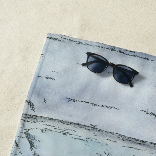 gefährdete Whale-Hai-Wasserfarben Strandtuch (Beispiel)