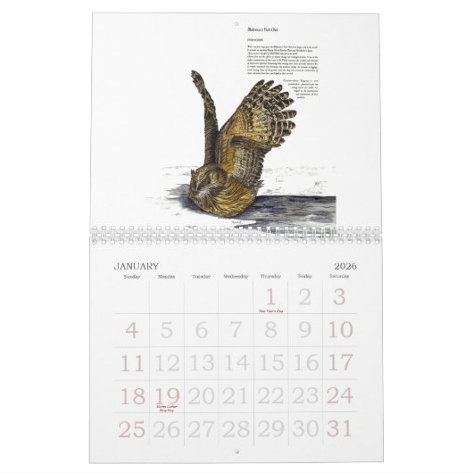 Gefährdete Wildtiersammlung Kalender (Jan 2026)