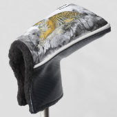 Gefährdeter handgemalter Bengalischer Tiger Golf Headcover (3/4 Vorderseite)