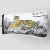 Gefährdeter handgemalter Bengalischer Tiger Golf Headcover (Vorderseite)