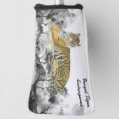 Gefährdeter handgemalter Bengalischer Tiger Golf Headcover (Rotieren 90)