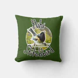 Gefährdeter Hihi-Vogel - nz stitichbird Throw Kiss Kissen