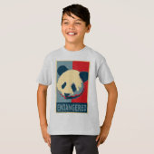 Gefährdeter Panda-Pop-Kunst-Entwurf T-Shirt (Vorne ganz)