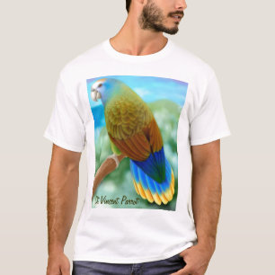 Gefährdeter Papageien-T - Shirt St. Vincent
