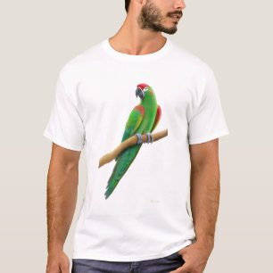 Gefährdeter roter konfrontierter Macaw-Papageien- T-Shirt