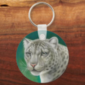 gefährdeter Schneeleopard-Schlüsselanhänger Schlüsselanhänger (Vorderseite)