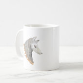 Gefährdeter Tierfreund-Wolfen Wasserfarbenwolf Kaffeetasse (Vorderseite Links)