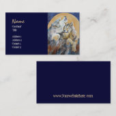 Gefährdeter Wolf, der an den Mond-Visitenkarten Visitenkarte (Vorne/Hinten)