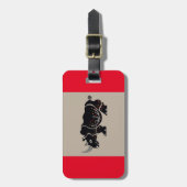 gefährdetes Tier - Afrikanische RHINO - Roter Gepä Gepäckanhänger (Vorderseite vertikal)