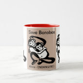 gefährdetes Tier - Gerettet BONOBOS - Schimpansen  Zweifarbige Tasse (Mittel)