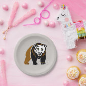 gefährdetes Tier - Grizzly BEAR - Wildtiere - Part Pappteller (Party)