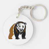 gefährdetes Tier - Grizzly BEAR - Wildtiere - Schlüsselanhänger (Rückseite)
