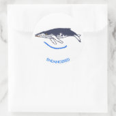 gefährdetes Tier - Humpback WHALE - Wildtiere - Runder Aufkleber (Tasche)