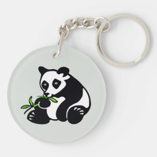 Gefährdetes Tier - Niedliches PANDA - Wildtiere -  Schlüsselanhänger