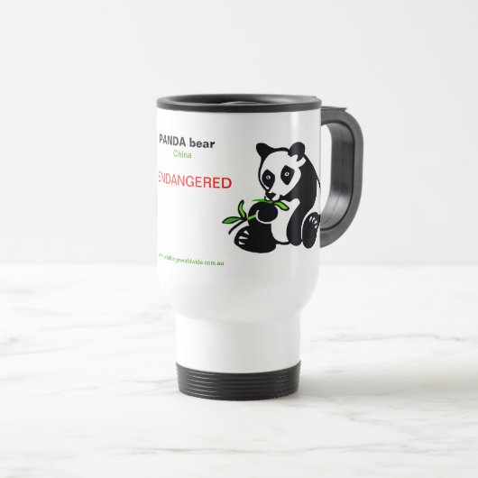 gefährdetes Tier - PANDA - Natur - wild lebende Ti Reisebecher (VorderseiteRechts)