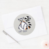 gefährdetes Tier - Ringschwanz-LEMUR-Natur Runder Aufkleber (Umschlag)