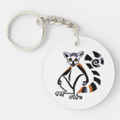 gefährdetes Tier - Ringschwanzleder - Primat- Schlüsselanhänger (Vorderseite)