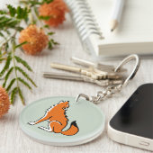 Gefährdetes Tier - Rote WOLF - wild lebende Tiere Schlüsselanhänger (Vorderseite rechts)